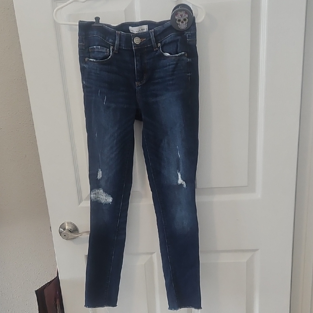 LOFT Dark Blue Skinny Jeans